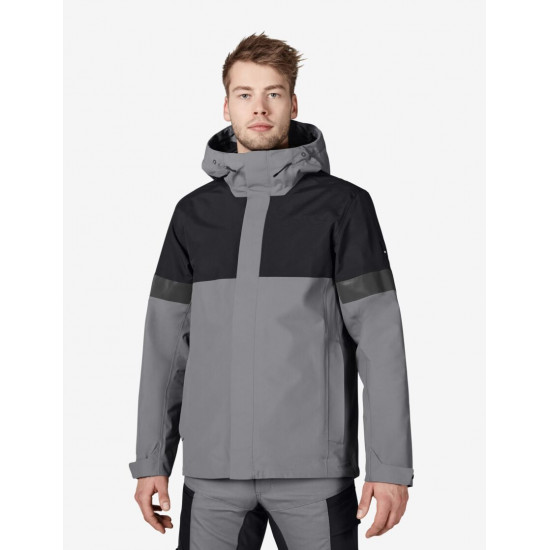 Luca, hardshell jas, waterdicht, grijs-zwart Luca, hardshell jas, waterdicht, grijs-zwart