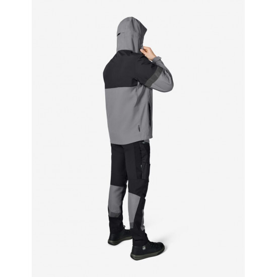 Luca, hardshell jas, waterdicht, grijs-zwart Luca, hardshell jas, waterdicht, grijs-zwart