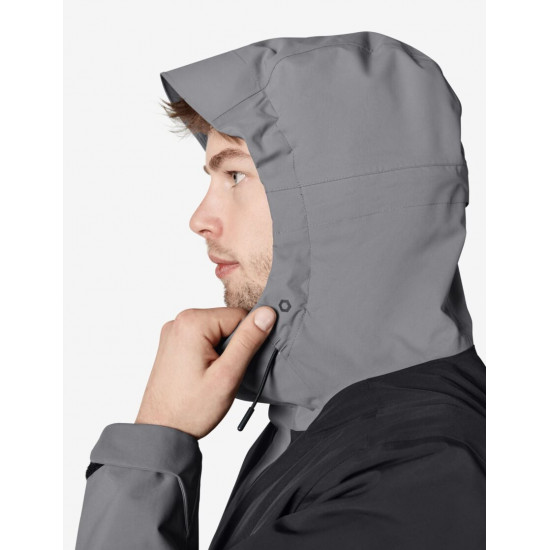 Luca, hardshell jas, waterdicht, grijs-zwart Luca, hardshell jas, waterdicht, grijs-zwart