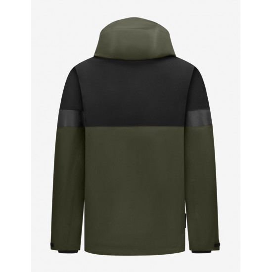 Luca, hardshell jas, waterdicht, olijf-zwart