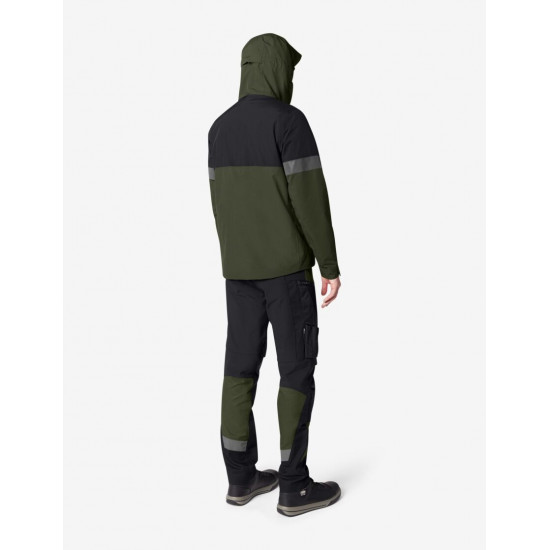 Luca, hardshell jas, waterdicht, olijf-zwart