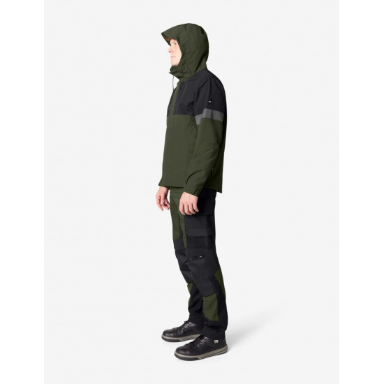 Luca, hardshell jas, waterdicht, olijf-zwart