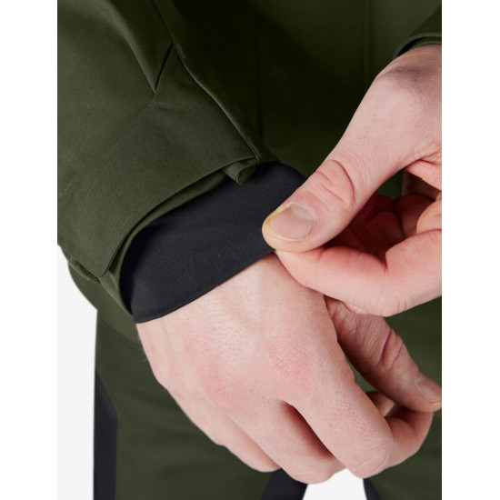 Luca, hardshell jas, waterdicht, olijf-zwart