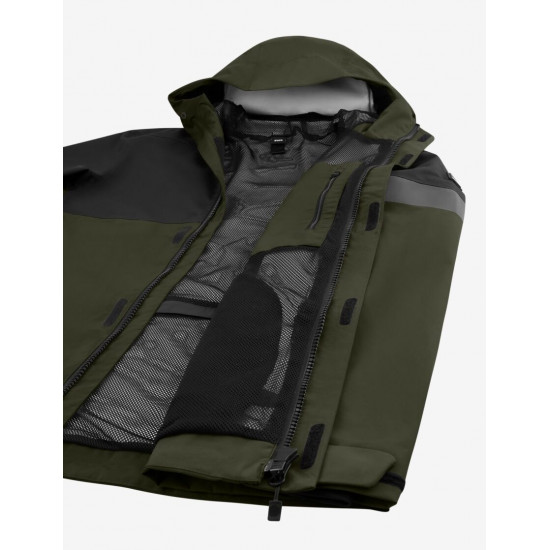 Luca, hardshell jas, waterdicht, olijf-zwart
