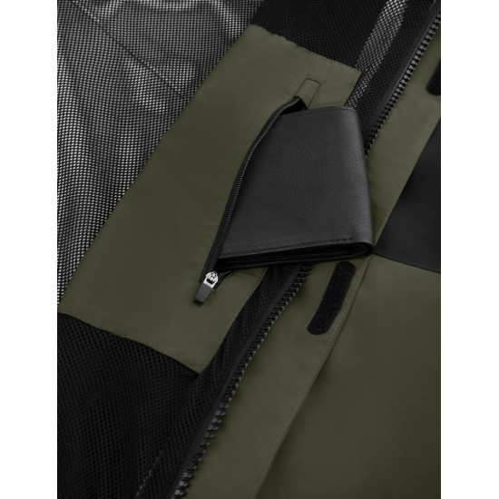 Luca, hardshell jas, waterdicht, olijf-zwart
