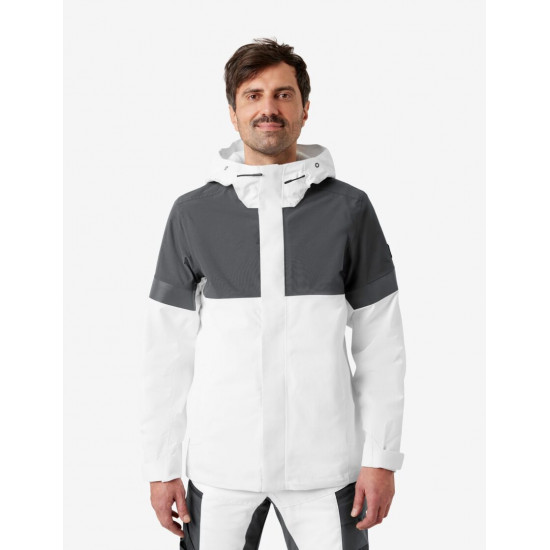 Luca, hardshell jas, waterdicht, wit-antraciet Luca, hardshell jas, waterdicht, wit-antraciet