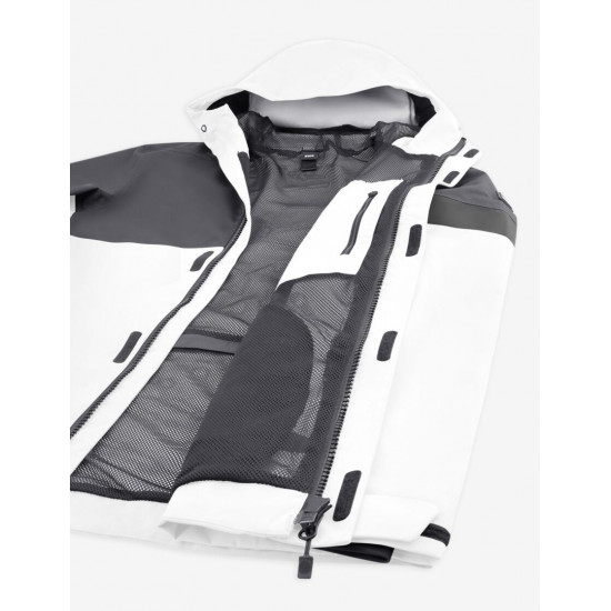 Luca, hardshell jas, waterdicht, wit-antraciet Luca, hardshell jas, waterdicht, wit-antraciet