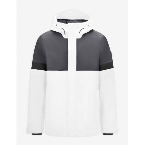Luca, hardshell jas, waterdicht, wit-antraciet Luca, hardshell jas, waterdicht, wit-antraciet
