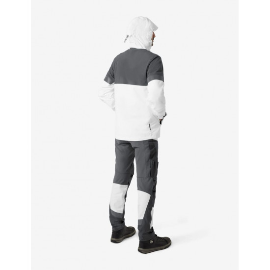 Luca, hardshell jas, waterdicht, wit-antraciet Luca, hardshell jas, waterdicht, wit-antraciet