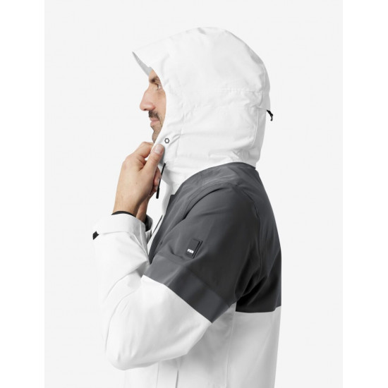 Luca, hardshell jas, waterdicht, wit-antraciet Luca, hardshell jas, waterdicht, wit-antraciet