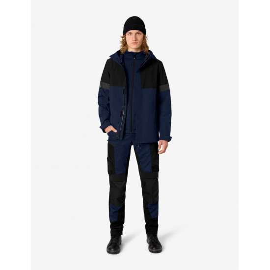 Luca, hardshell jas, waterdicht, marine-zwart Luca, hardshell jas, waterdicht, marine-zwart