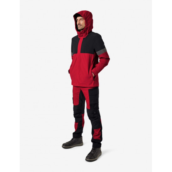Luca, hardshell jas, waterdicht, rood-zwart Luca, hardshell jas, waterdicht, rood-zwart