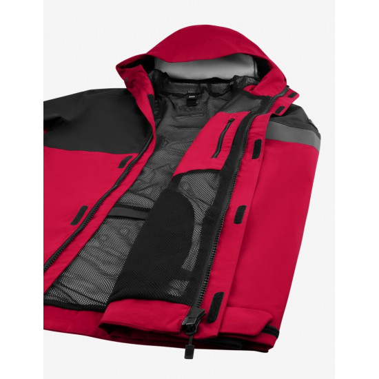 Luca, hardshell jas, waterdicht, rood-zwart Luca, hardshell jas, waterdicht, rood-zwart