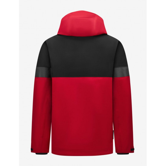 Luca, hardshell jas, waterdicht, rood-zwart Luca, hardshell jas, waterdicht, rood-zwart