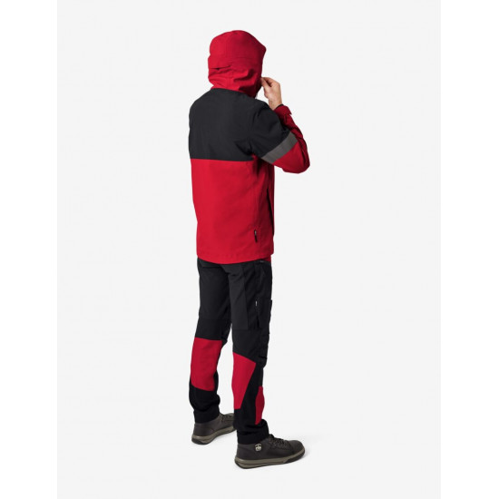 Luca, hardshell jas, waterdicht, rood-zwart Luca, hardshell jas, waterdicht, rood-zwart