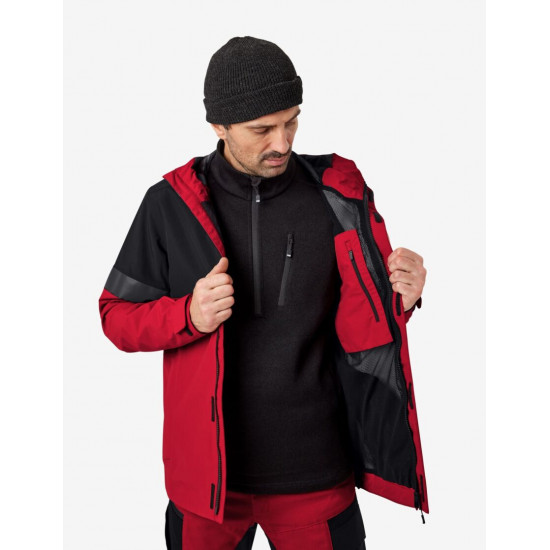 Luca, hardshell jas, waterdicht, rood-zwart Luca, hardshell jas, waterdicht, rood-zwart