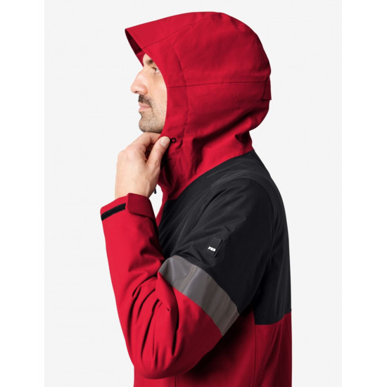 Luca, hardshell jas, waterdicht, rood-zwart Luca, hardshell jas, waterdicht, rood-zwart
