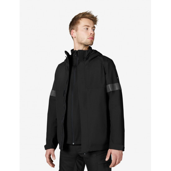 Luca, hardshell jas, waterdicht, zwart Luca, hardshell jas, waterdicht, zwart