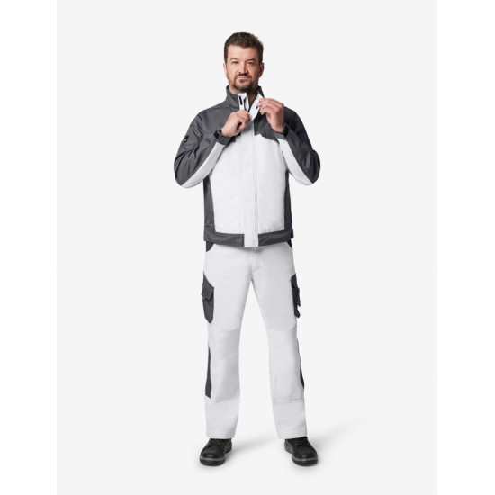 Bruno, werkbroek, wit-antraciet Bruno, werkbroek, wit-antraciet