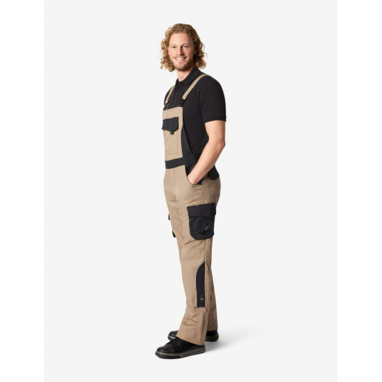 Eckhard, tuinbroek, beige-zwart Eckhard, tuinbroek, beige-zwart