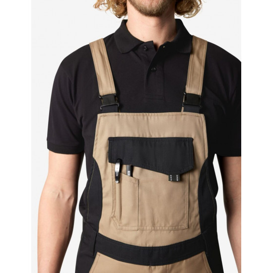 Eckhard, tuinbroek, beige-zwart Eckhard, tuinbroek, beige-zwart