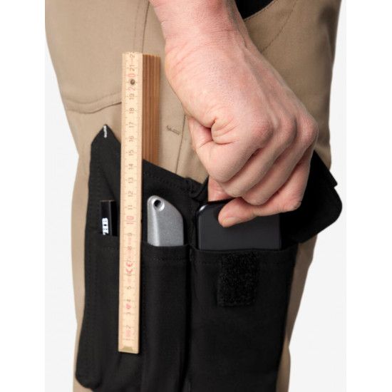 Eckhard, tuinbroek, beige-zwart Eckhard, tuinbroek, beige-zwart