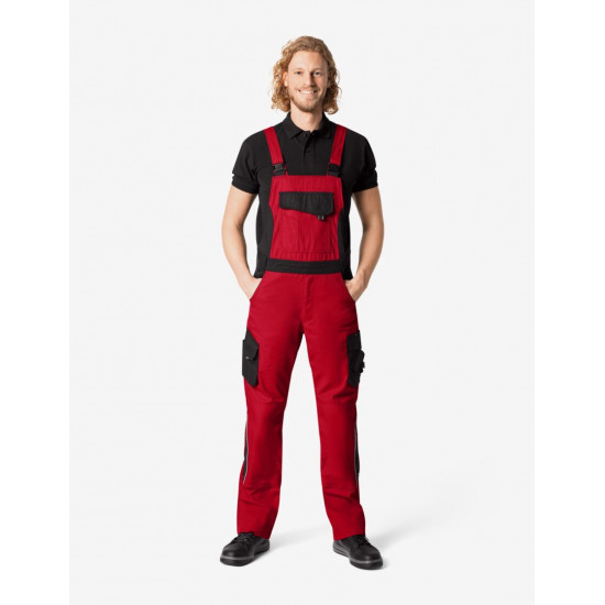 Eckhard, tuinbroek, rood-zwart Eckhard, tuinbroek, rood-zwart