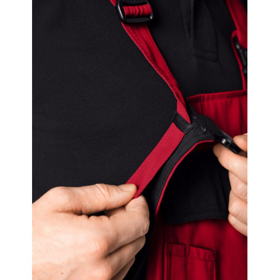 Eckhard, tuinbroek, rood-zwart Eckhard, tuinbroek, rood-zwart