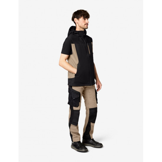 Florian, werkbroek, beige-zwart Florian, werkbroek, beige-zwart