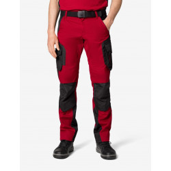 Florian, werkbroek, rood-zwart Florian, werkbroek, rood-zwart