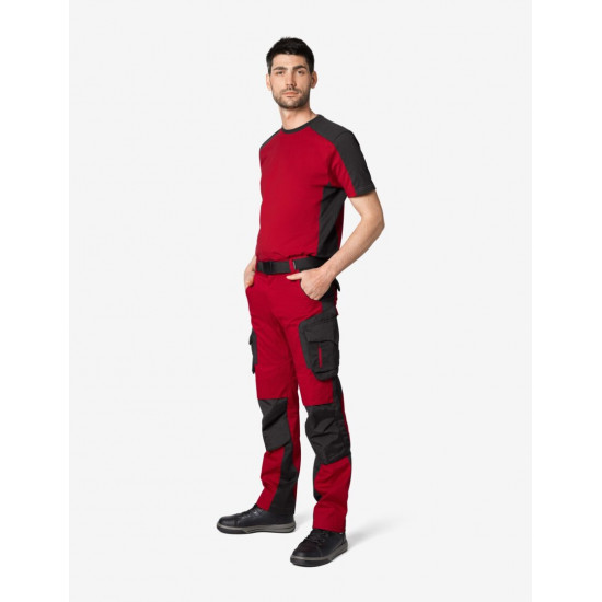 Florian, werkbroek, rood-zwart