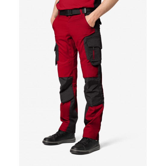 Florian, werkbroek, rood-zwart