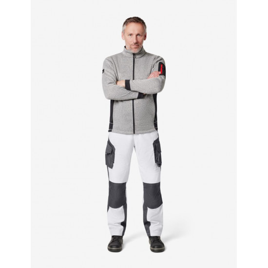 Florian, werkbroek, wit-antraciet