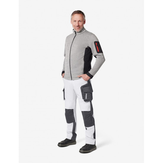 Florian, werkbroek, wit-antraciet