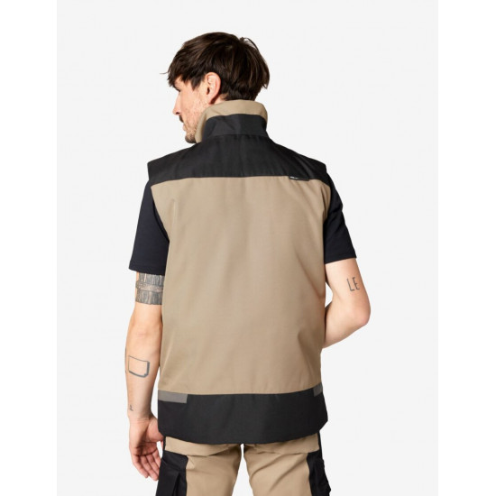 Hauke, bodywarmer, beige-zwart Hauke, bodywarmer, beige-zwart