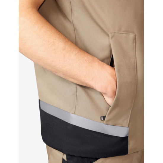 Hauke, bodywarmer, beige-zwart Hauke, bodywarmer, beige-zwart