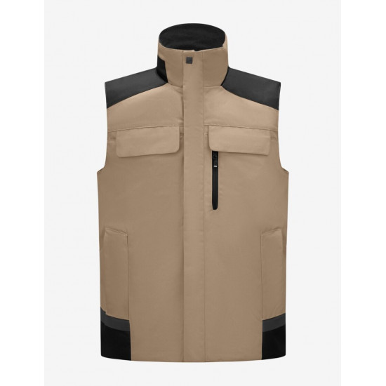 Hauke, bodywarmer, beige-zwart Hauke, bodywarmer, beige-zwart