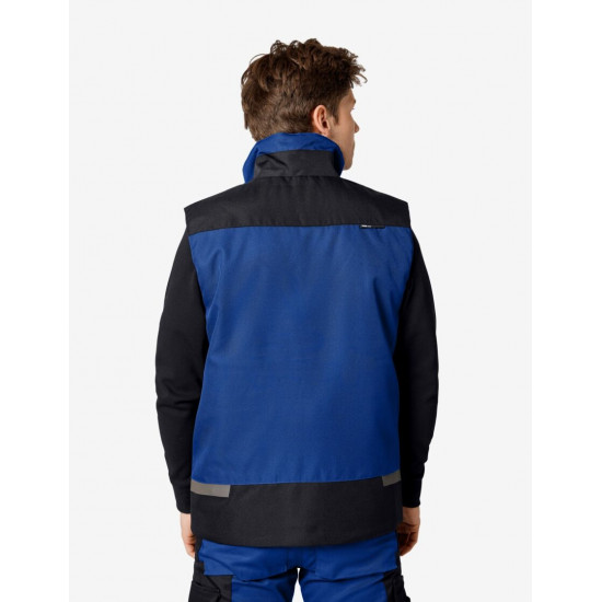 Hauke, bodywarmer, korenblauw-zwart