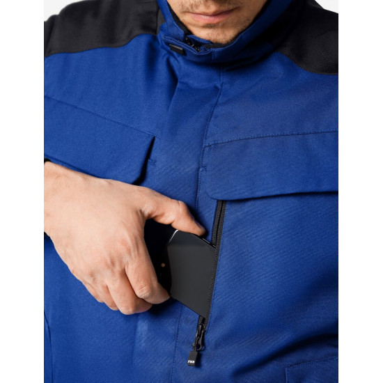 Hauke, bodywarmer, korenblauw-zwart