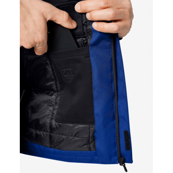 Hauke, bodywarmer, korenblauw-zwart