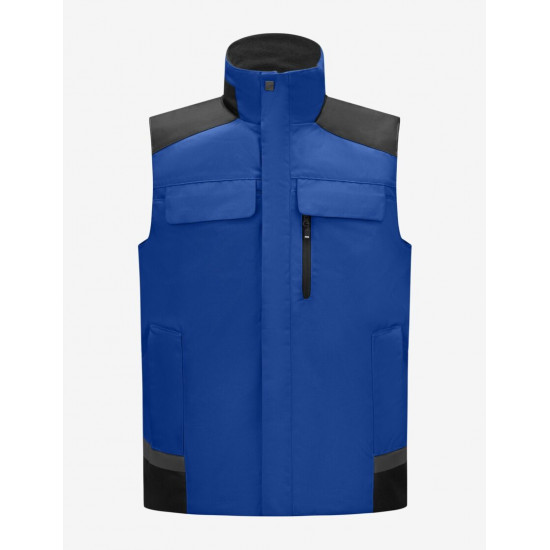 Hauke, bodywarmer, korenblauw-zwart