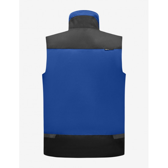Hauke, bodywarmer, korenblauw-zwart