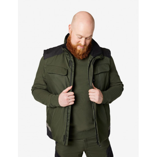 Hauke, bodywarmer, olijf-zwart