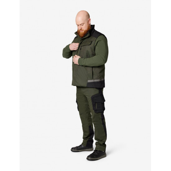 Hauke, bodywarmer, olijf-zwart