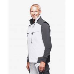 Hauke, bodywarmer, wit-antraciet