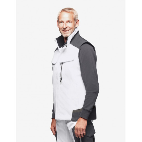Hauke, bodywarmer, wit-antraciet Hauke, bodywarmer, wit-antraciet