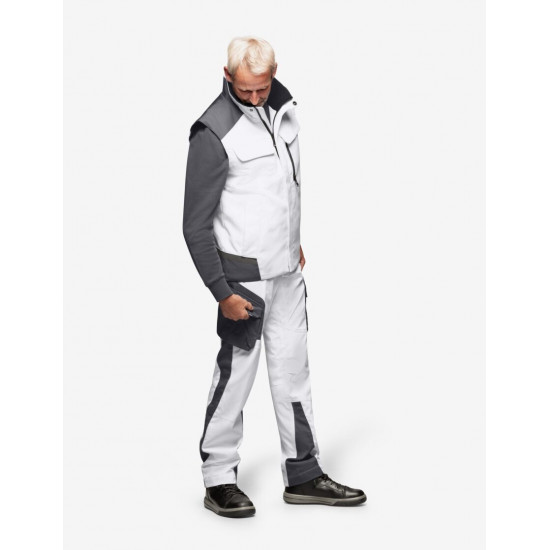 Hauke, bodywarmer, wit-antraciet Hauke, bodywarmer, wit-antraciet