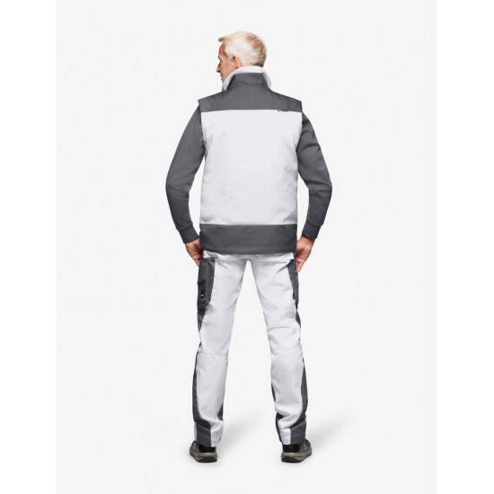 Hauke, bodywarmer, wit-antraciet Hauke, bodywarmer, wit-antraciet