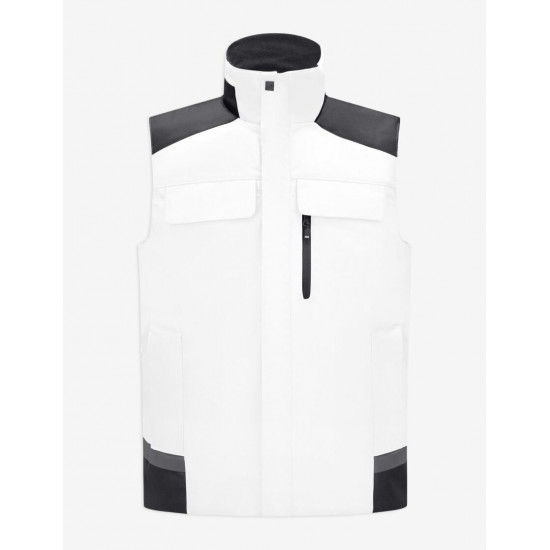 Hauke, bodywarmer, wit-antraciet Hauke, bodywarmer, wit-antraciet