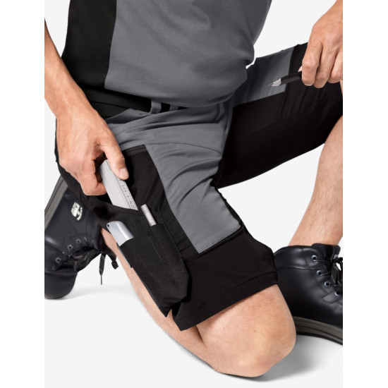Kim, korte werkbroek, grijs-zwart Kim, korte werkbroek, grijs-zwart